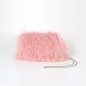 Preview: EYES ON MISHA Pelztasche aus mongolischem Lammfell Boho hellrosa