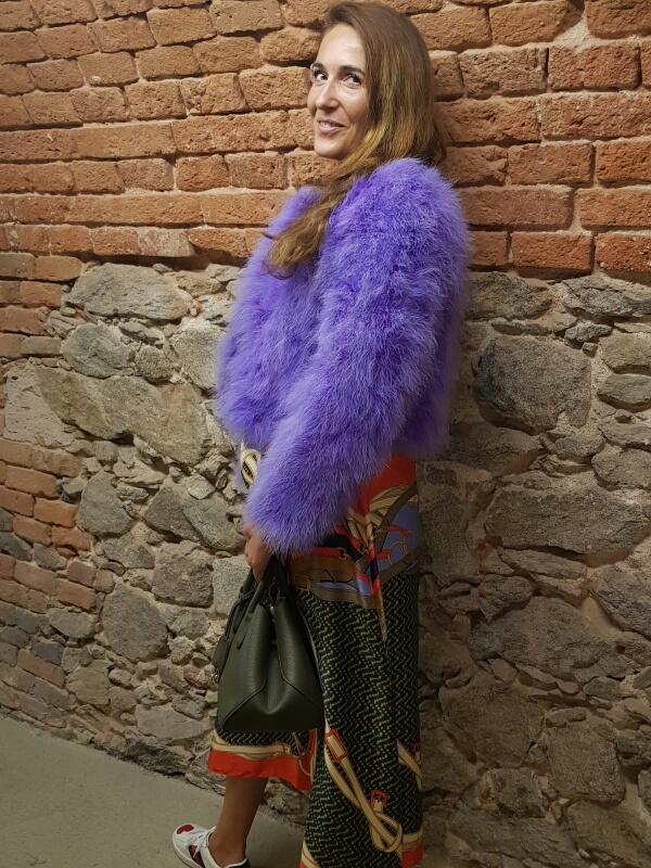 EYES ON MISHA feather bolero jacket La Fiffi violet LIMITED EDITION