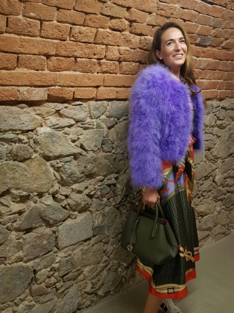 EYES ON MISHA feather bolero jacket La Fiffi violet LIMITED EDITION